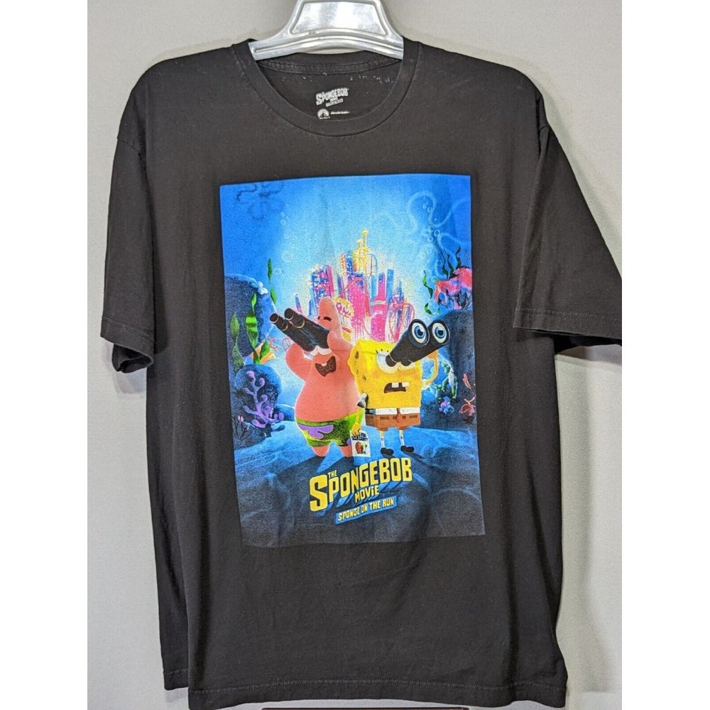 THE SPONGEBOB MOVIE: SPONGE ON THE RUN MOVIE POSTER T-SHIRT 2XL 2 SIDED Official
